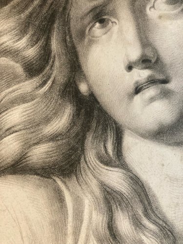 Lithographie Virginie Rome Romain XIXe Mort Assassinat A Identifier Ancien Art