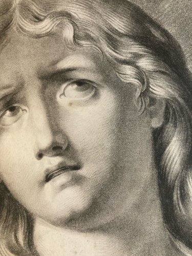 Lithographie Virginie Rome Romain XIXe Mort Assassinat A Identifier Ancien Art