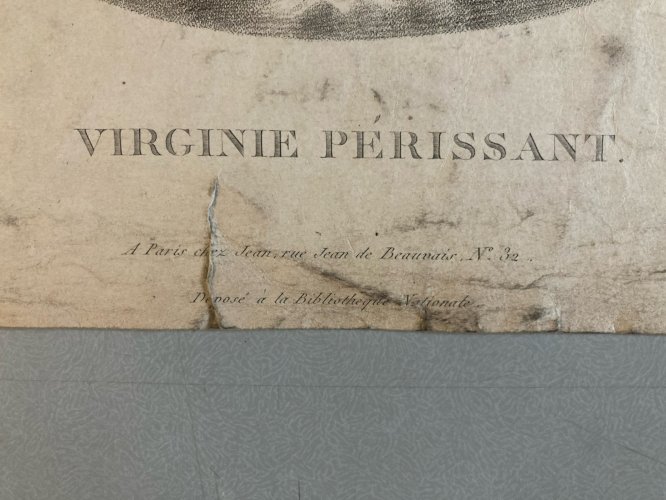 Lithographie Virginie Rome Romain XIXe Mort Assassinat A Identifier Ancien Art