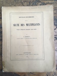 Livre nouvelles recherches sur la secte des Multipliants￼ Germain Dédicace