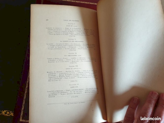 Livre relié Le dix-huitième siècle de Henri Martin édition 1890