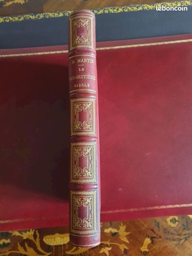 Livre relié Le dix-huitième siècle de Henri Martin édition 1890