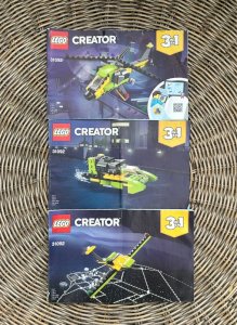 Lego Creator 3-in-1 technical booklets