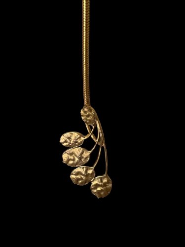 Long Collier Sautoir Couture Art Deco Art Nouveau Monnaie Du Pape Tube Au Gaz
