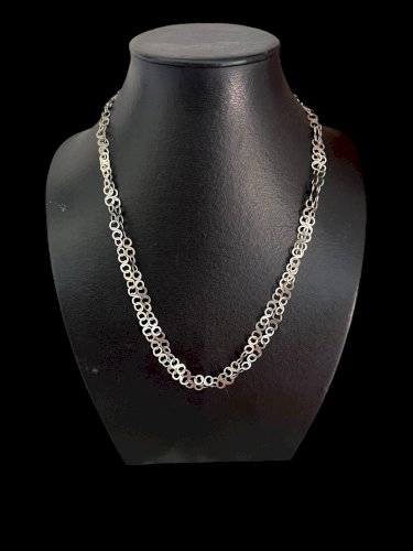 Long sautoir design vers 1970-bijoux de créateur-vintage-pièce collector- Chic