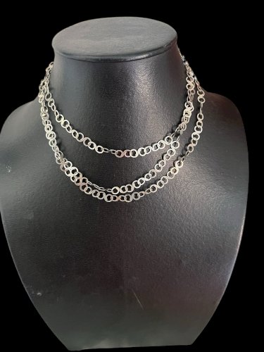 Long sautoir design vers 1970-bijoux de créateur-vintage-pièce collector- Chic