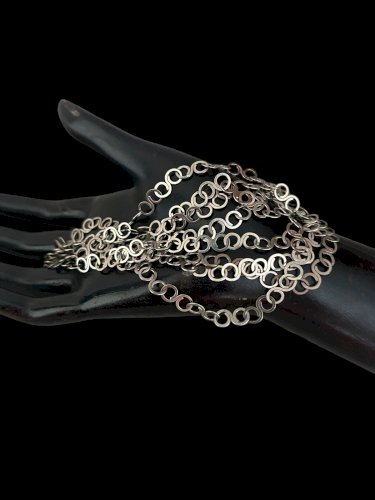 Long sautoir design vers 1970-bijoux de créateur-vintage-pièce collector- Chic