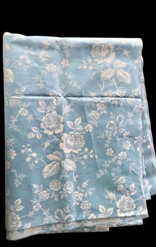 Long tissu ameublement décoration Coutil floral vers 1950 435cmx160 Vintage