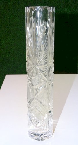 -LOT 1 VASE & 1 BOUGEOIR CRISTAL DE BOHEME 1 VASE CRISTAL IRELAND TYRONE    D