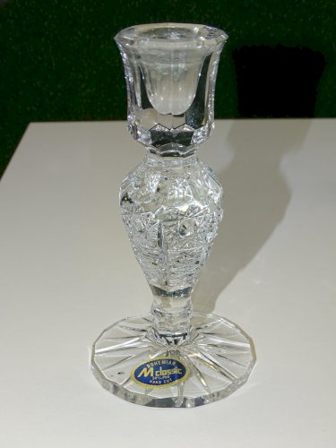 -LOT 1 VASE & 1 BOUGEOIR CRISTAL DE BOHEME 1 VASE CRISTAL IRELAND TYRONE    D