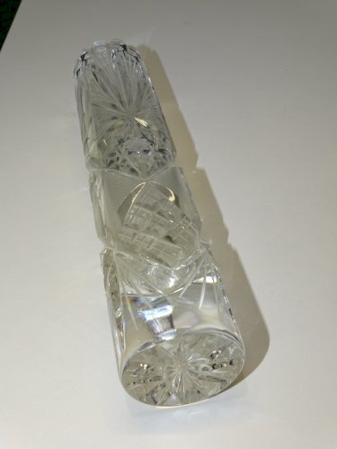 -LOT 1 VASE & 1 BOUGEOIR CRISTAL DE BOHEME 1 VASE CRISTAL IRELAND TYRONE    D