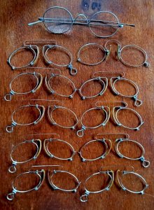 Lot 11 Ancienne paire de lunettes binocles lorgnons pince nez Antique Old Glasse
