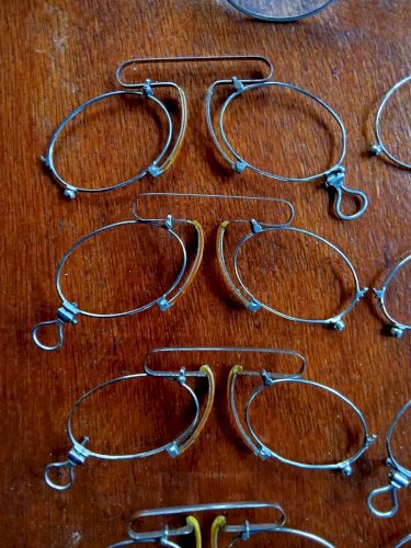 Lot 11 Ancienne paire de lunettes binocles lorgnons pince nez Antique Old Glasse