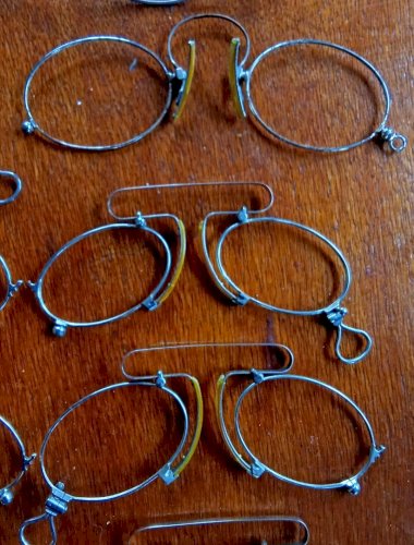 Lot 11 Ancienne paire de lunettes binocles lorgnons pince nez Antique Old Glasse