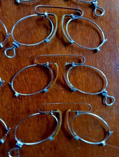 Lot 11 Ancienne paire de lunettes binocles lorgnons pince nez Antique Old Glasse