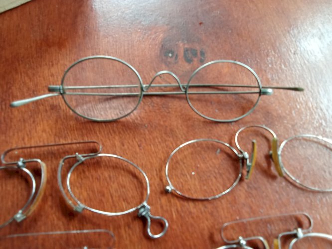 Lot 11 Ancienne paire de lunettes binocles lorgnons pince nez Antique Old Glasse