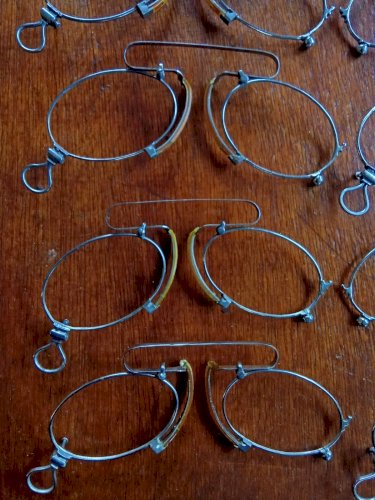 Lot 11 Ancienne paire de lunettes binocles lorgnons pince nez Antique Old Glasse