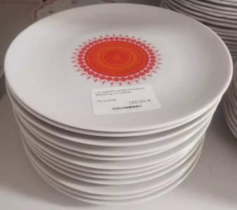 Set of 12 WINTERLING Porcelain Flat Plates Vintage Ceramic 12CUIS 20/12
