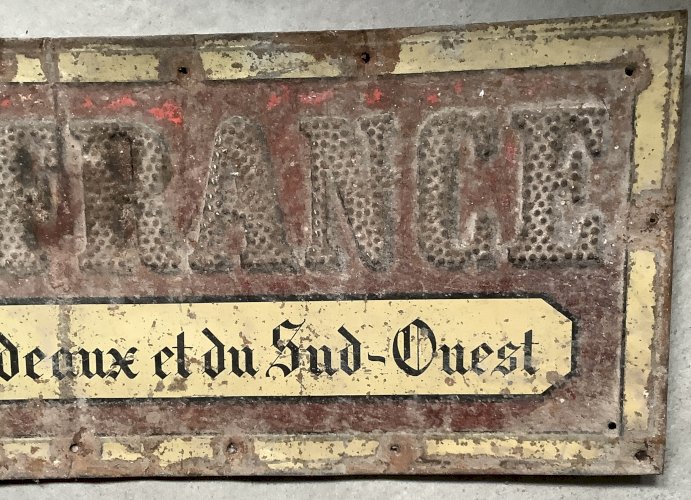 Lot 2 anciennes plaques émaillées - La France de Bordeaux et du Sud-Ouest