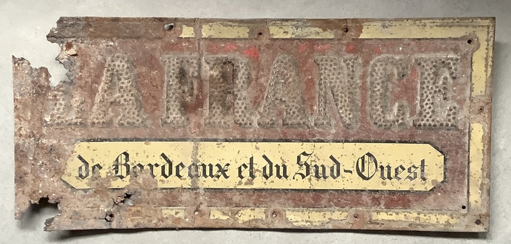 Lot 2 anciennes plaques émaillées - La France de Bordeaux et du Sud-Ouest