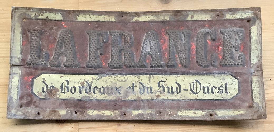Lot 2 anciennes plaques émaillées - La France de Bordeaux et du Sud-Ouest