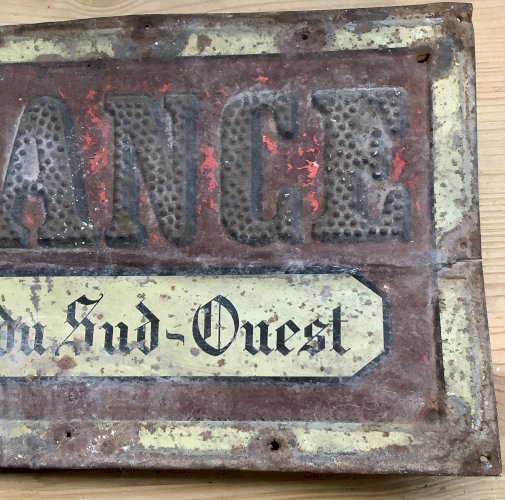 Lot 2 anciennes plaques émaillées - La France de Bordeaux et du Sud-Ouest