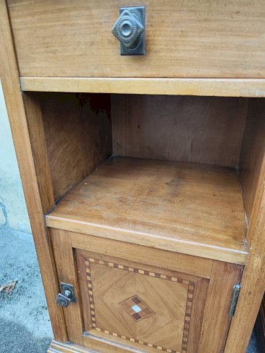 Lot 2 de table de chevet bois marbre
