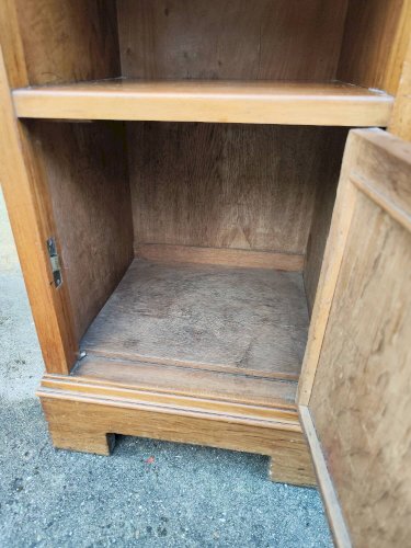 Lot 2 de table de chevet bois marbre