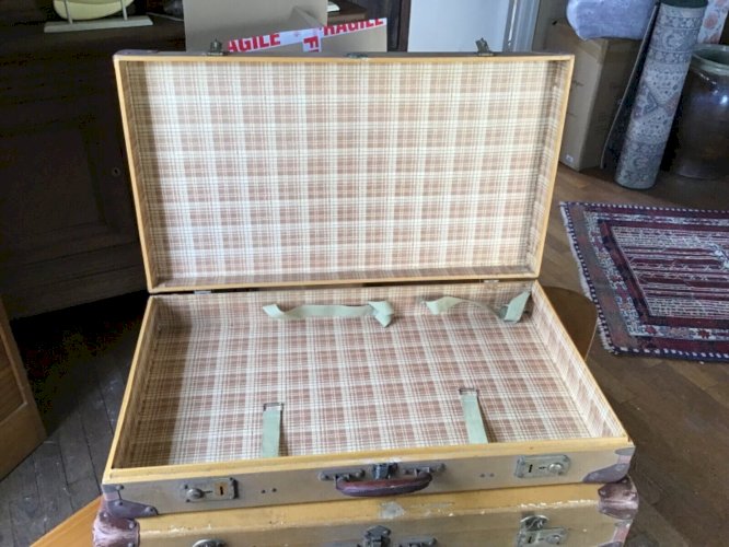 Lot 2 valise anciennes bois 19eme  shabby brocante
