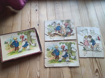 Lot of 3 vintage GILDE puzzles - Artistic Wood Cut - 1950s