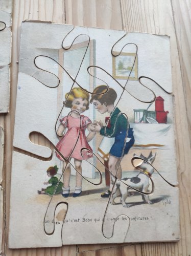 Lot 3 puzzles anciens GILDE - Découpe Artistique Bois - Vintage 1950