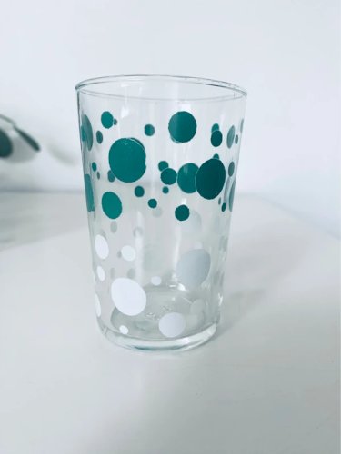 Lot 3 Verres Publicitaires Vintage Gondolo Pois Bulles Vert Pop Années 60