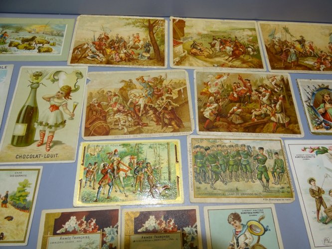 -LOT 30 CARTES PUBLICITE CHOCOLAT POULAIN DE GUYENNE DUROYON & RAMETTE DIVERS  D