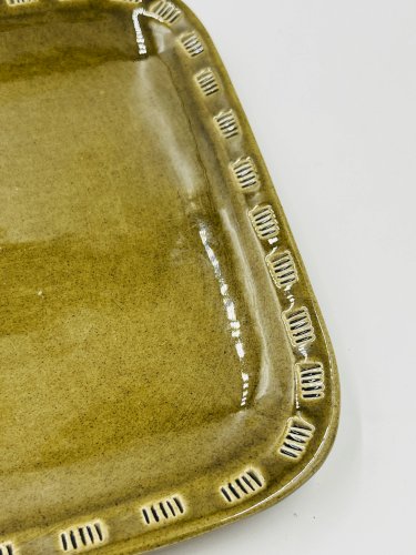 Lot 5 assiettes carrées töreboda keramik christer heijl