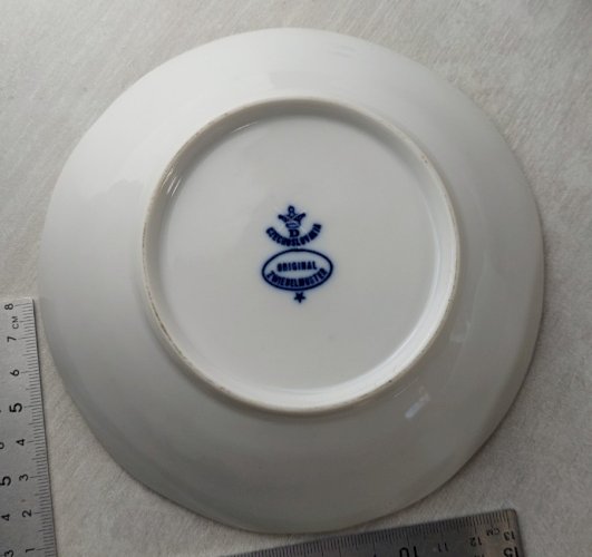 Lot 6 anciennes coupelles, décor Blue Onion / porcelaine Tchécoslovaquie / Czech