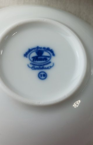 Lot 6 anciennes coupelles, décor Blue Onion / porcelaine Tchécoslovaquie / Czech