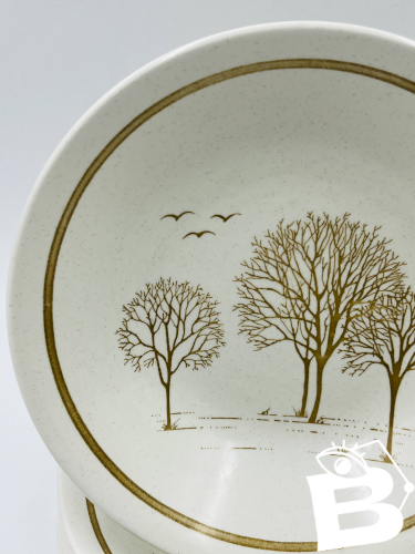 Lot 6 Assiettes Creuses Churchill Homespun Trees