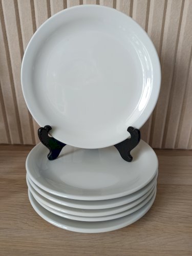 ?️ Lot 6 assiettes porcelaine blanche Pillivuyt France • K823 • ⌀20cm • parfait état