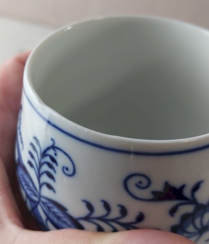 Lot 6 tasses / mugs banak, décor Blue Onion / porcelaine Tchécoslovaquie / Czech