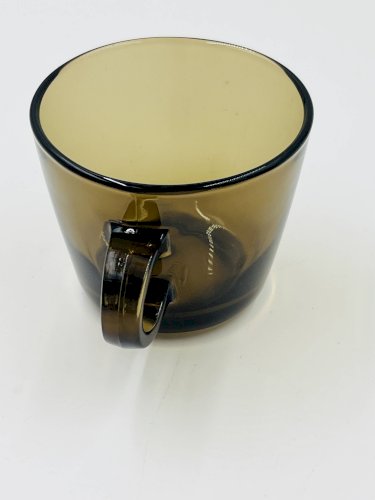 Lot 6 Tasses Verre Ambré Vintage Station Service Seca