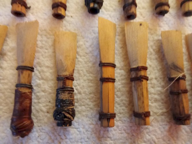 Lot 67 Anche Hautbois Instrument  Musique à vent Ancien Old Wind Instrument