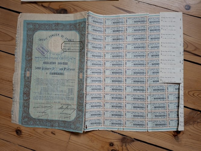 Lot actions, billets, enveloppes 1er jour, timbres, monnaies, cartes postales,..