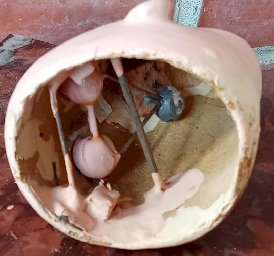 Lot Ancienne Tête Poupée Porcelaine Corps A M Germany Old Doll Bouche Ouverte