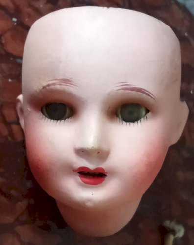 Lot Ancienne Tête Poupée Porcelaine Corps A M Germany Old Doll Bouche Ouverte