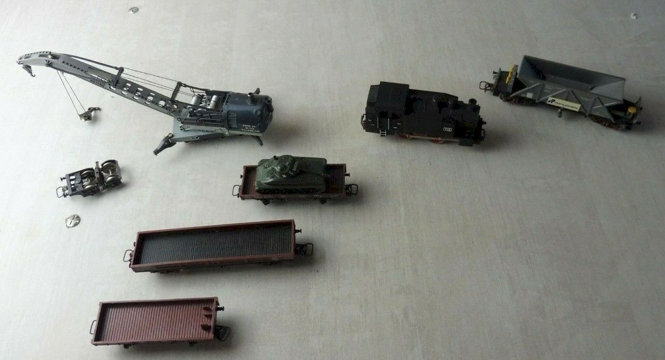 Jouef réf 663 ou 6963 Lot 2 bogies pour grue Cockerill VILLENEUVE 559 HO 1/87 - Jeux & Jouets