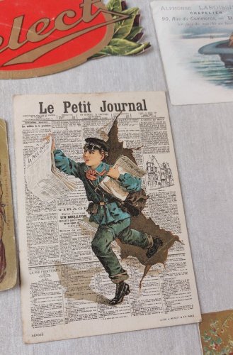 Lot danciennes cartes / chromos / découpis, images publicitaires, vintage