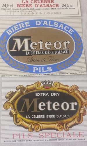 Lot danciennes étiquettes de bouteilles de bière, Méteor / Granat, Zorn, BS18