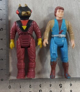 Lot d'anciennes figurines, Dino Riders, Antor + Magnus, Tyco, vintage