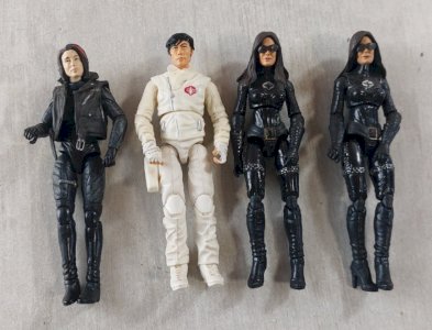 Lot of vintage figurines, GI Joe, Baroness + Storm Shadow, Hasbro