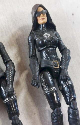 Lot danciennes figurines, GI Joe, Baroness + Storm Shadow, Hasbro ^